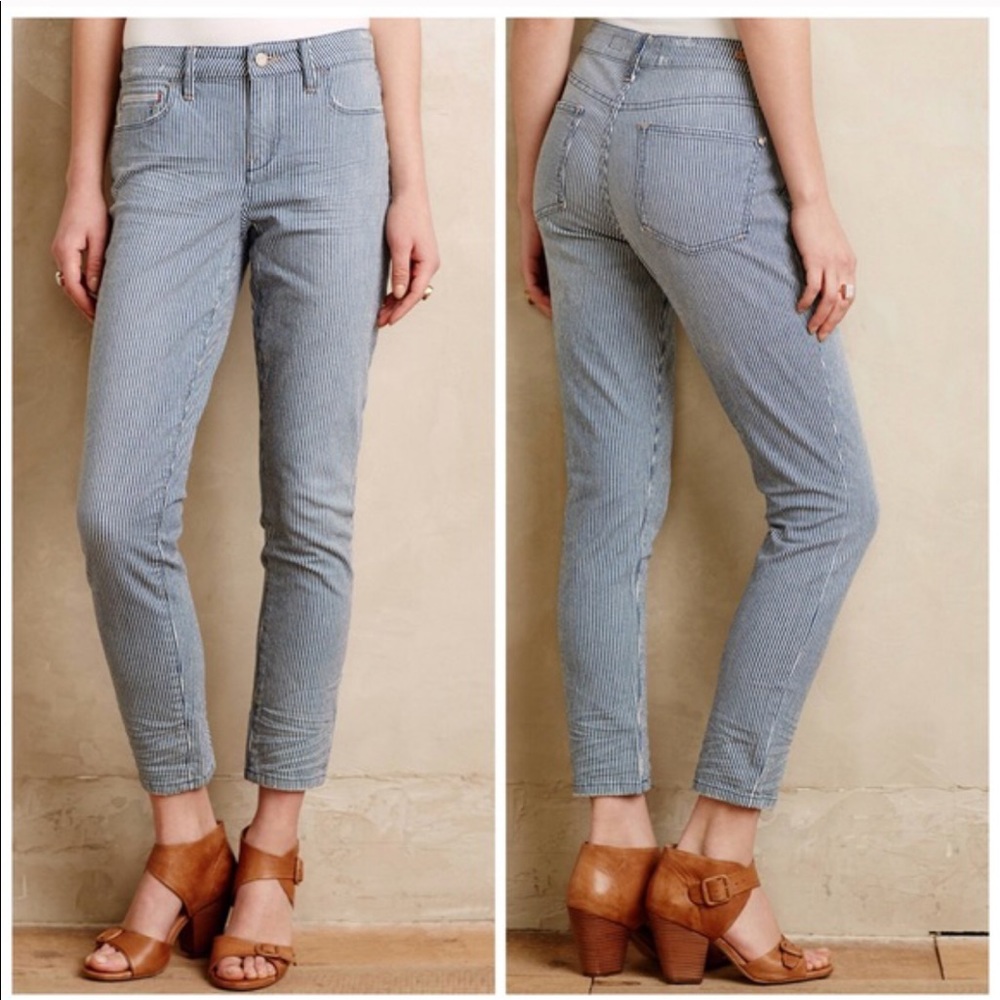 Anthropologie Pilcro Stet Railroad Striped Jeans - Picture 6 of 8
